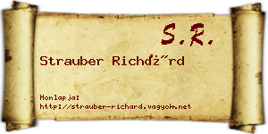 Strauber Richárd névjegykártya