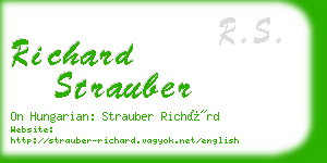 richard strauber business card